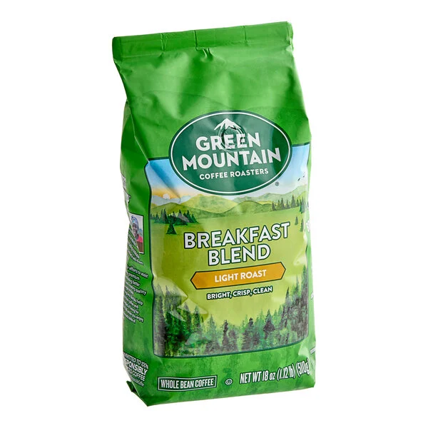 2694060 Green Mountain Coffee Roasters Breakfast Blend Whole Bean Coffee 18 oz. - 6/Case - Image 1