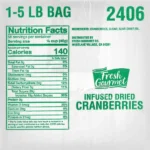Infused Dried Cranberries 5 lb. Case - Image 2