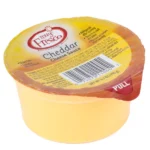 3.8 oz. Microwavable Cheddar Cheese Sauce Cup - 30/Case